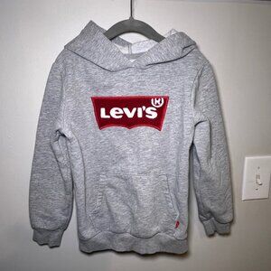 Levi’s Kids Gray Logo Hoodie Size Small